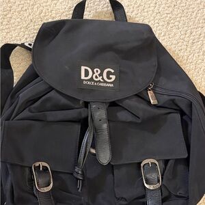 Dolce & Gabbana Black Logo Backpack